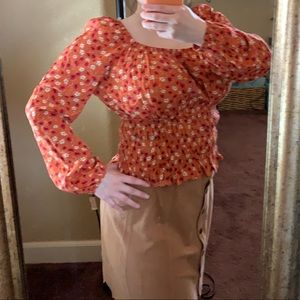 2/$10 💝 Boho long sleeve floral print blouse